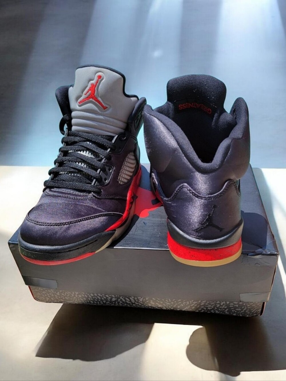 AIR JORDAN 5 RETRO "SATIN" WOMEN US SIZE 7.5 GREAT COND